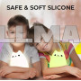 Детский ночник Little Cat Silicone Light силиконовый котик 7 RGB цветов